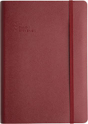 Type Center Daily Agenda B5 2027 Burgundy Leather 5x23.4cm (with Personalization)
