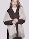 Damen Wollschal Beige