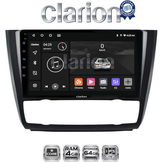Clarion Автомобилна аудиосистема за BMW Серия 1 / E81 / E82 / E87 2004>2011 (Bluetooth/USB/WiFi/GPS/Apple-Carplay/Android-Auto)