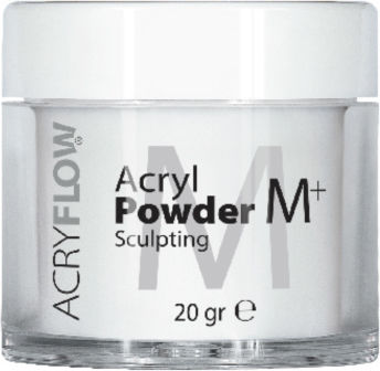 Acryflow Acryflow Acryl Pulver M+ Gel Falsche Nagel Weiß 20gr