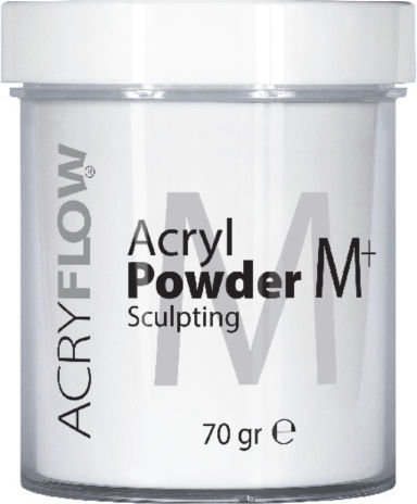 Acryflow Acryflow Acryl Pulver M+ Gel Falsche Nagel Weiß 70gr