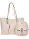 Set Women's Shoulder / Backpack Bag Beige
