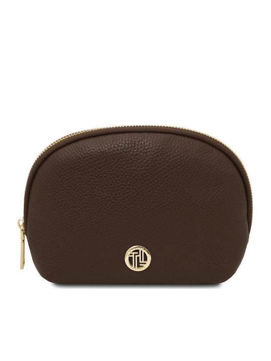 Leather Cosmetic Bag Vera Chocolate