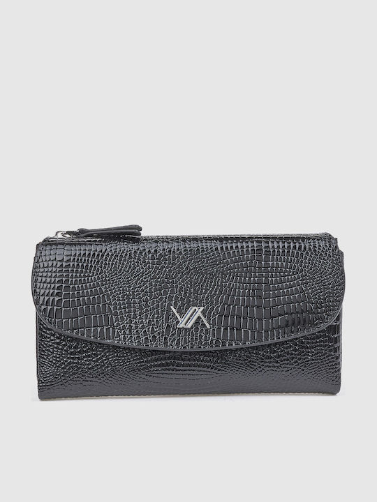 Verde Голяма дамска портфейл Черен