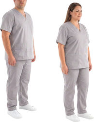 DS Wear Set Pantaloni Și Bluză Medicală Unisex Gri DS Wear Set Pantaloni Și Bluză Medicală Unisex Gri