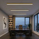 kelvo LED Commercial Linear Ceiling Lighting 72W Warm White IP20 with Adjustable Intensity L120xH7cm