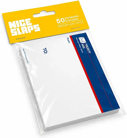 Nice Slaps Standard Sticker Priority Mail Blue Medium 50pcs 7.4 X 10.5 Cm
