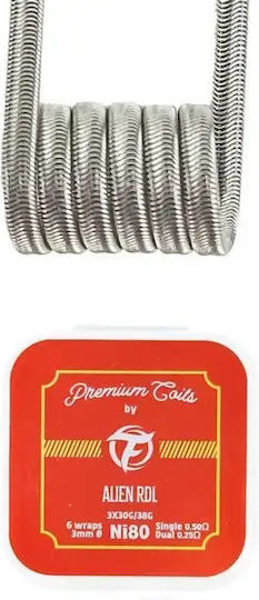 Alien Rdl Premade Coils Ni80 3mm 0.50ω 10 Bucăți FumyTech