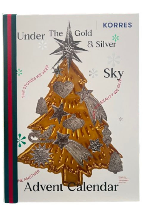 Korres Calendar de Advent 2026 Under Gold Silver Sky Stories We Keep 24 Piese