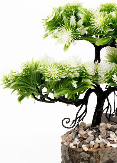 Stewehome Artificial Bonsai Tree Potted Wood Stone Detail