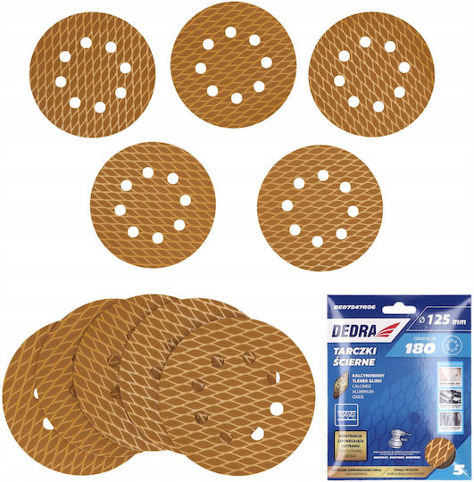 Δίσκοι Λειαντικοί Anti-clog 125mm #180 Βέλκρο Σετ 5 Τεμ