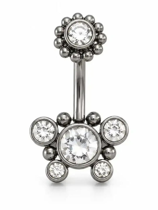 Nire Ohrring Bauchnabel aus Titan Silber