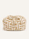 Melina Large Bucket Fabric Women's Drawstring Bag Beige