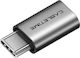 Cabletime CT-CMMCBF-ASG USB-C männlich zu Micro-USB weiblich Konverter Grau