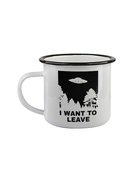 Koupakoupa Ufo Mug Enamel Black 360ml