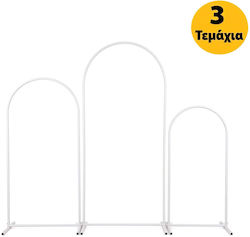 Arcadă Backdrop pentru Decorarea Nunții Metalică Albă Set 3 Bucăți Arcadă Backdrop pentru Decorarea Nunții Metalică Albă Set 3 Bucăți
