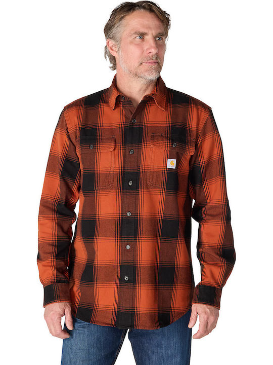 Carhartt Дълъг Ръкав Фланелена Риза Широка Крой...