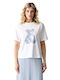 Damen T-Shirt Tierdruck Weiß