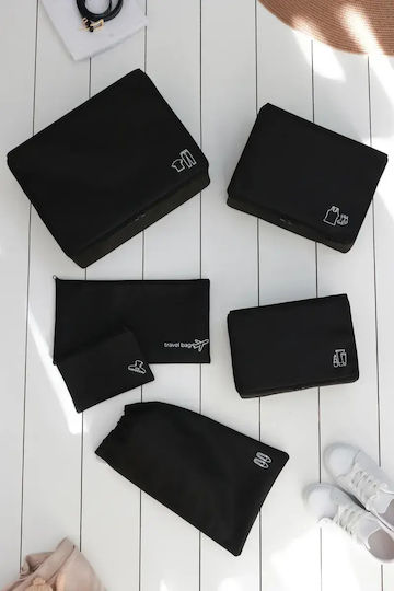 Stewehome Suitcase Storage Organizer Set Travel 6 Pieces Polyester 25x40 Cm