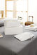 SteweHome Set Organizer-Koffer Weißes Stoff Parasut Waschbar 25x40x40 cm