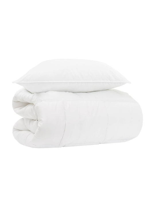 vidaXL Set Duvet Cover 137x200cm Single with Pi...
