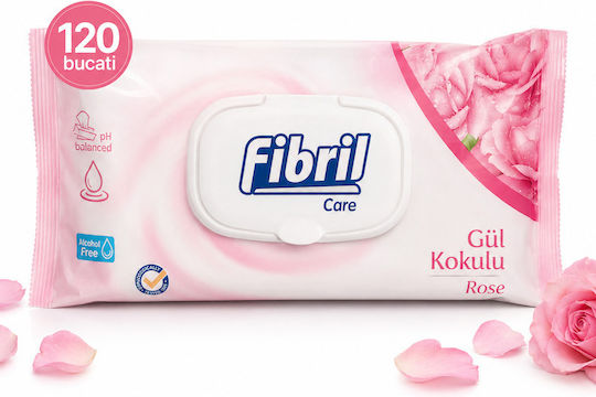 Fibril Șervețele Umede Bebe Fără Alcool și Parabeni 120 Bucăți