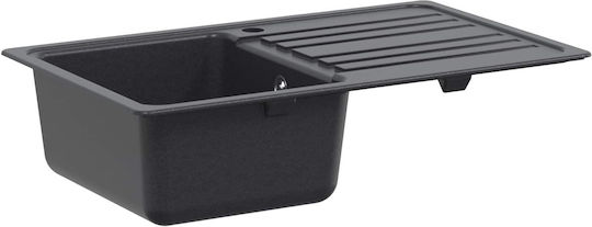 vidaXL Drop-In Küchenspüle aus Flüssigem Granit M76.5xP46cm Grau