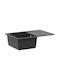 vidaXL Chiuvetă Drop-In din granit sintetic M67xL46cm gri