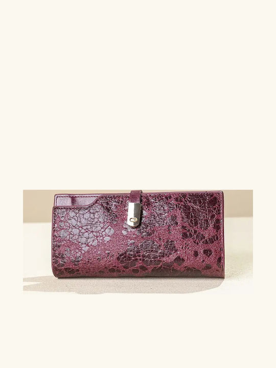 Fragola Large Women's Wallet Burgundy drops