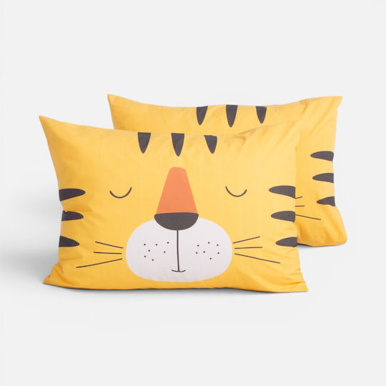 Nef-Nef Homeware Homeware Kissenbezug Happy Tiger 52x72cm