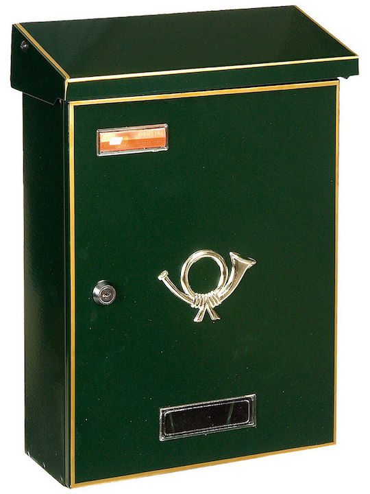 Viometal Cutie Poștală În Aer Liber Metalică Verde 28x10x38cm 3001-cyparissi