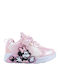 Kids Sneakers with Hook and Loop Closure & Lights Pink