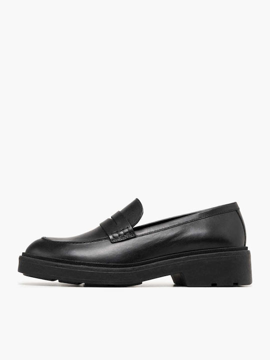 Δερμάτινα Γυναικεία Loafers σε Μαύρο Χρώμα