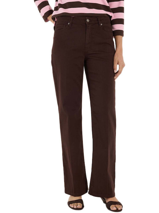 Damen Stoffhose in Gerader Beinstil Braune
