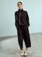 Celestino Pantaloni Dama Cropped Lejeri Fit Negru