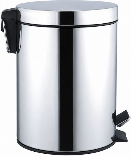 MRShome Inox Badezimmer Mülleimer 5lt Silber