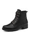 Damen Kampfstiefel Schwarz