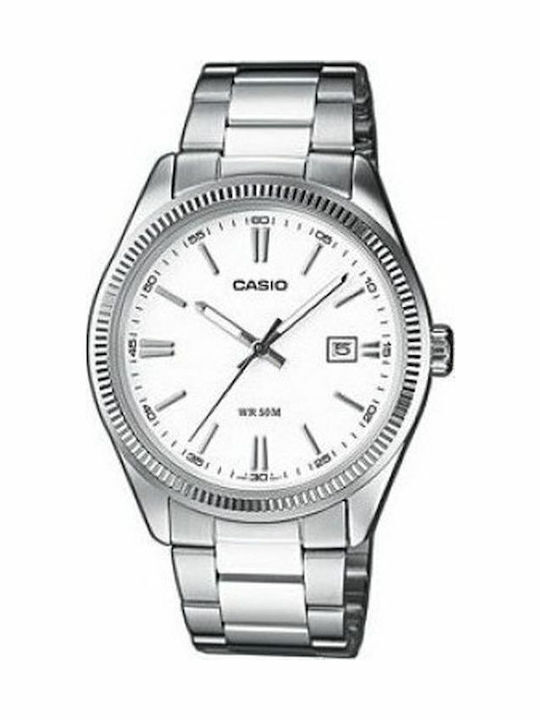 Casio Men's Battery Watch with Silver Metal Bracelet