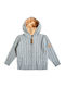 Kids Cardigan Knitted with Grey Hooded