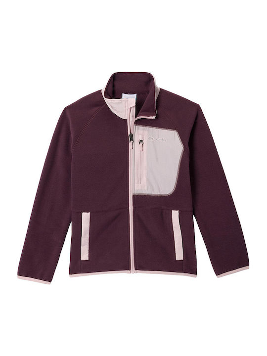 Kinder-Strickjacke Vlies Braun Fast Trek