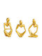 Aberto Design Set of Decorative Figures Made of Plastic 6x12cm 3 Pieces