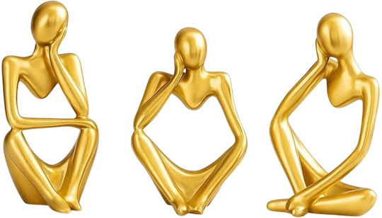 Aberto Design Set Dekorative Figuren aus Kunststoff 6x12cm 3Stücke