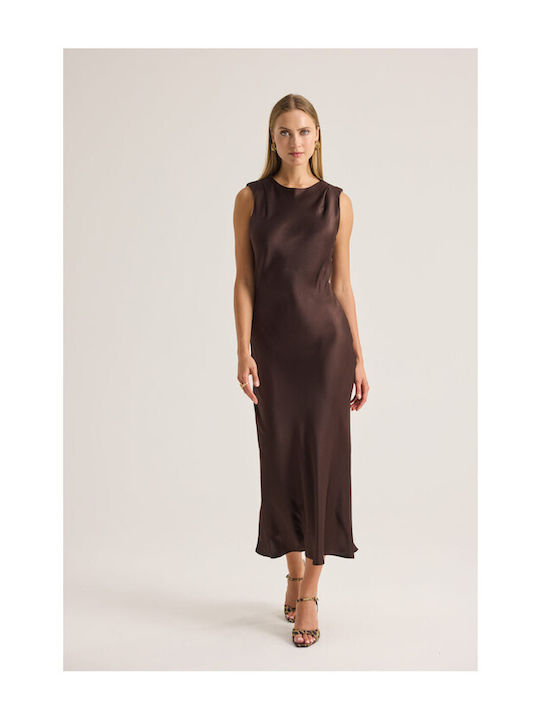 Sommer Wickel Damenkleid Espresso