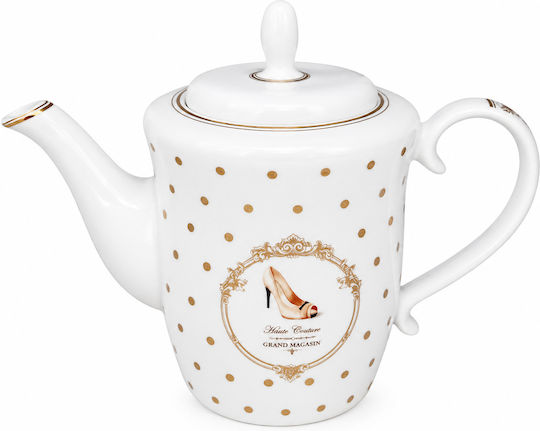 Чайник Порцеланов Бял 1000ml