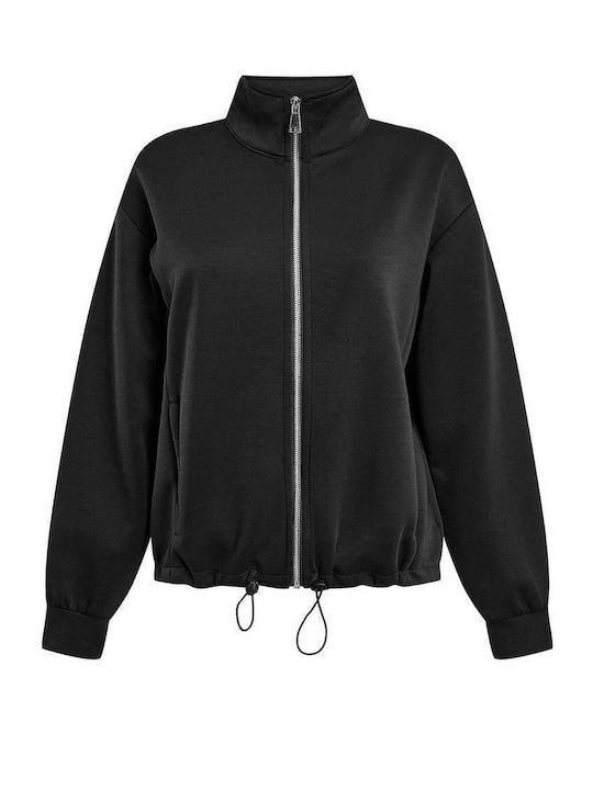 Celestino Women's Jacket Elastic Hem Black