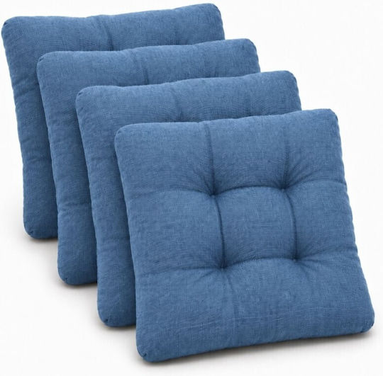 Pucioasa Μαξιλάρι Καρέκλας Κήπου Blue 4τμχ 40x40εκ.