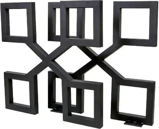 Picior Metalic de Mobilier 2 buc Potrivit pentru Masă / Măsuță 70x72cm Negru