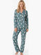 Comfort Sommerliches Damen-Set Pyjamas Türkis