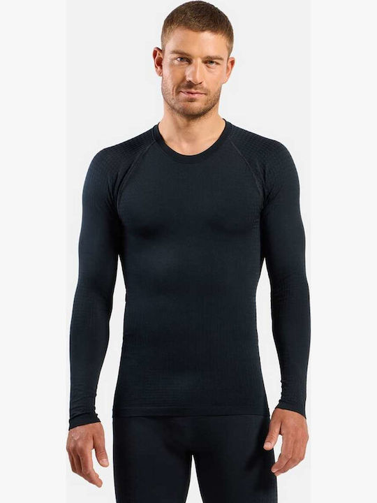 Odlo Performance Warm Мъжка Термоизолационна Риза с Дълъг Ръкав Черна