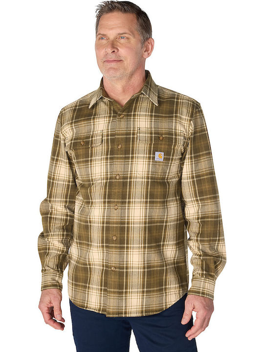 Carhartt Дълъг Ръкав Фланелена Риза Широка Крой...